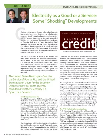 C  Credit providers may be shocked to learn that the courts  NOVEMBER/DECEMBER 2013  have reached