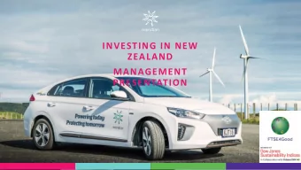 ZEALAND  MANAGEMENT  PRESENTATION  THE NEW ZEALAND ELECTRICITY MARKET  Meridian Energy Limited
