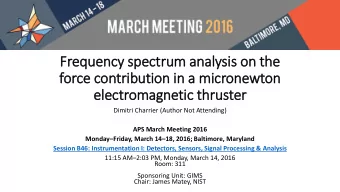 force contribution in a micronewton  electromagnetic thruster  Dimitri Charrier (Author Not