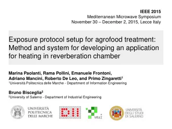 Exposure protocol setup for agrofood treatment:  Method and system for developing an application