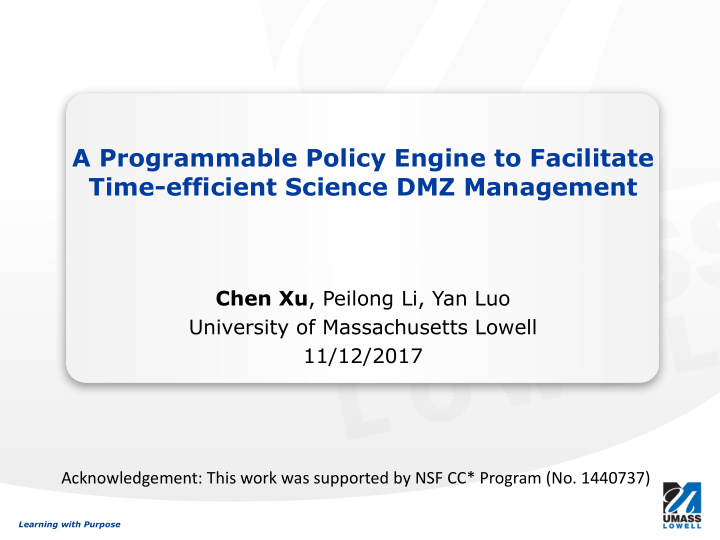 a programmable policy engine to facilitate time efficient