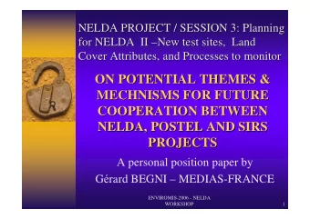 ON POTENTIAL THEMES &amp;  ON POTENTIAL THEMES &amp;  MECHNISMS FOR FUTURE  MECHNISMS FOR FUTURE