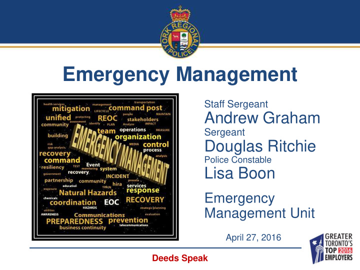 emergency management