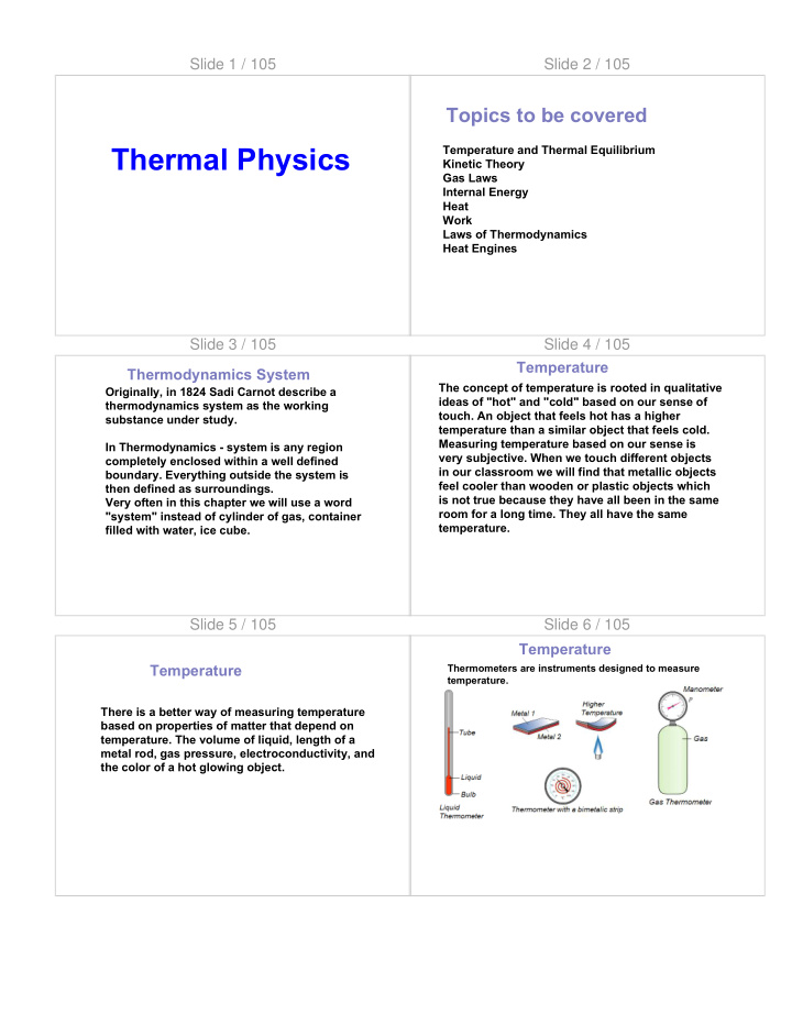 thermal physics
