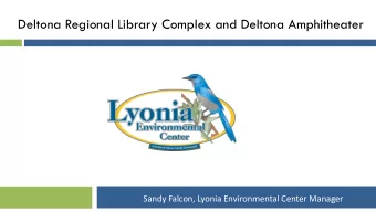 Deltona Regional Library Complex and Deltona Amphitheater  Green infrastructure Workshop  A