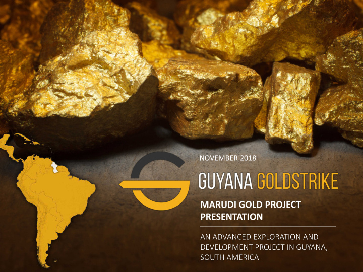 marudi gold project presentation