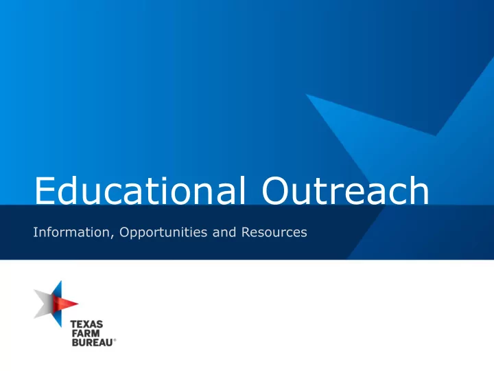 educational outreach