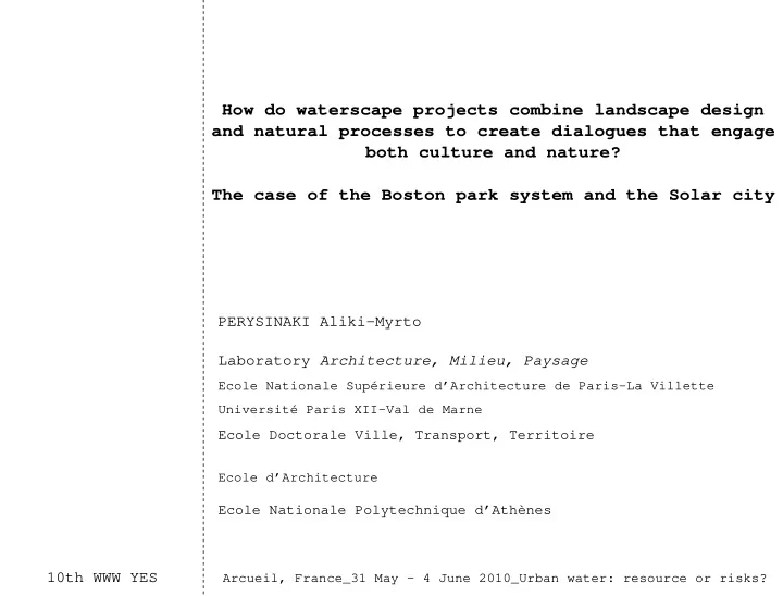 how do waterscape projects combine landscape design and