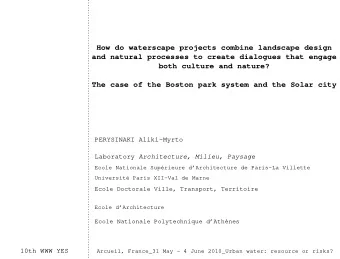 How do waterscape projects combine landscape design  and natural processes to create dialogues that