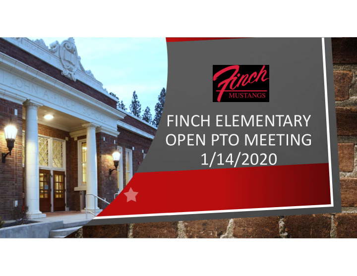 finch elementary open pto meeting 1 14 2020 agenda