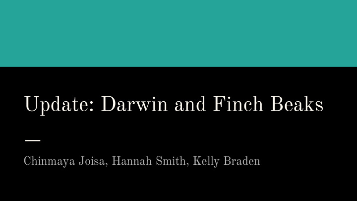 update darwin and finch beaks