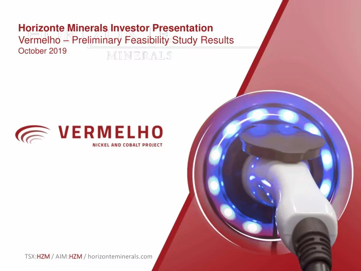 horizonte minerals investor presentation