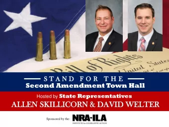 ALLEN  EN SK  SKILLICO  ICORN  RN &amp; DA  DAVID  D WE  WELTE  TER  Sponsored by the:  2nd