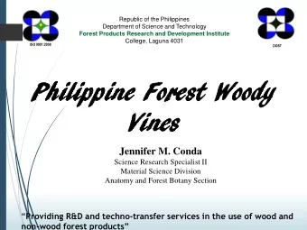 Vi  Vine  nes  Jennifer M. Conda  Science Research Specialist II  Material Science Division