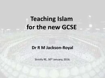 for the new GCSE  Dr R M Jackson-Royal Strictly RE, 30 th January, 2016.  What are your aims for