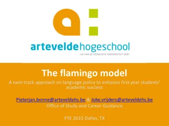 The flamingo model A twin-track approach on language policy to enhance first year students