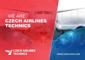 WE ARE  CZECH AIRLINES  TECHNICS  WWW.CSATECHNICS.COM HERITAGE  WE ARE PROUD TO CARRY ON