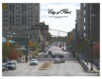 Ci  City of  y of Fl  Flin  int  Comprehensive Annual Financial Report  June 30, 2013  0