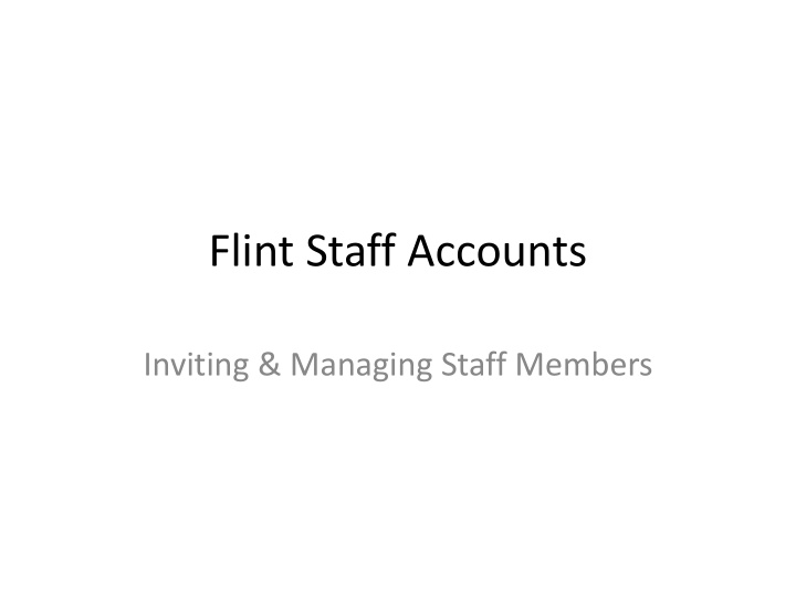 flint staff accounts