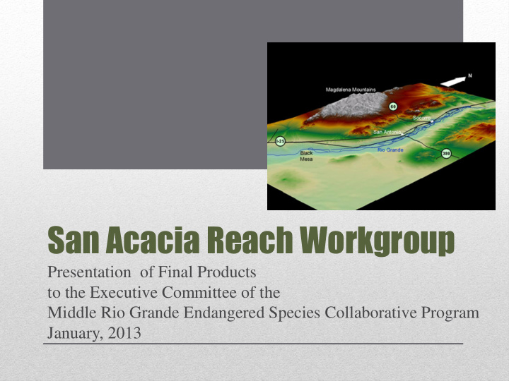 san acacia reach workgroup