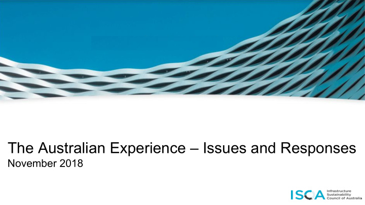 the australian experience issues and responses