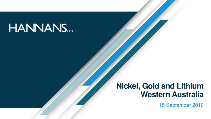 nickel gold and lithium western australia