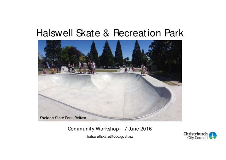 halswell skate recreation park