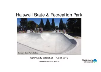 Halswell Skate &amp; Recreation Park  Sheldon Skate Park, Belfast  Prebbleton Community Park