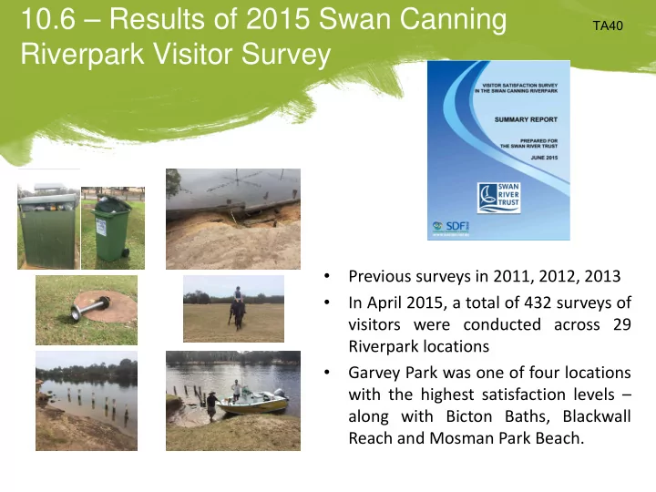 previous surveys in 2011 2012 2013 in april 2015 a total