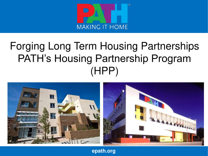 forging long term housing partnerships