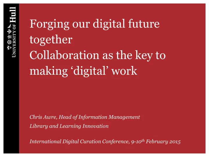 forging our digital future