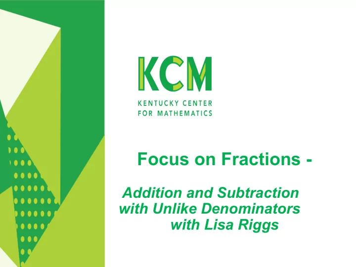 focus on fractions