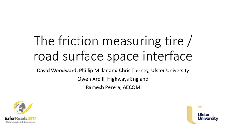 the friction measuring tire