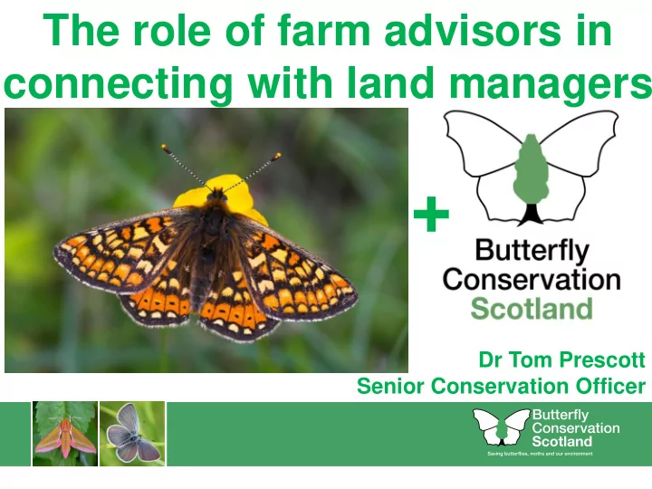 dr tom prescott senior conservation officer marsh around