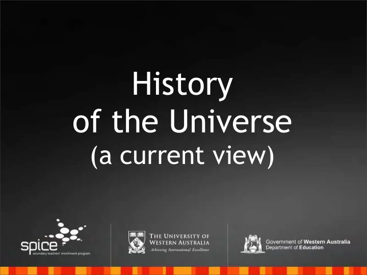 history of the universe