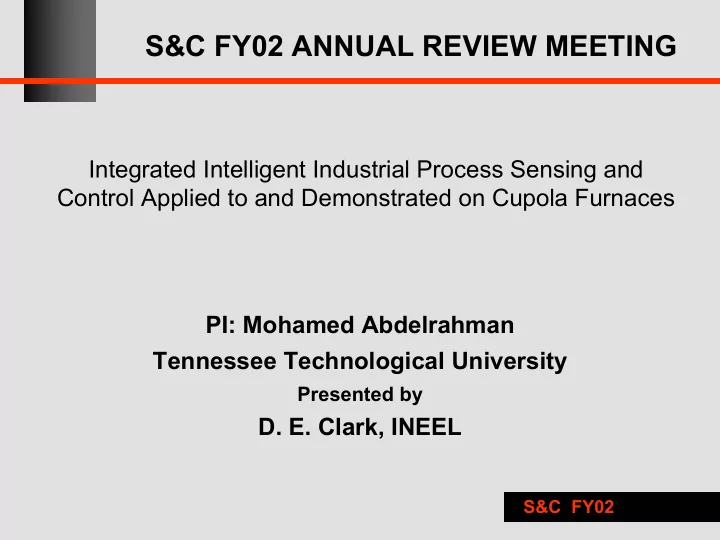 s c fy02 annual review meeting