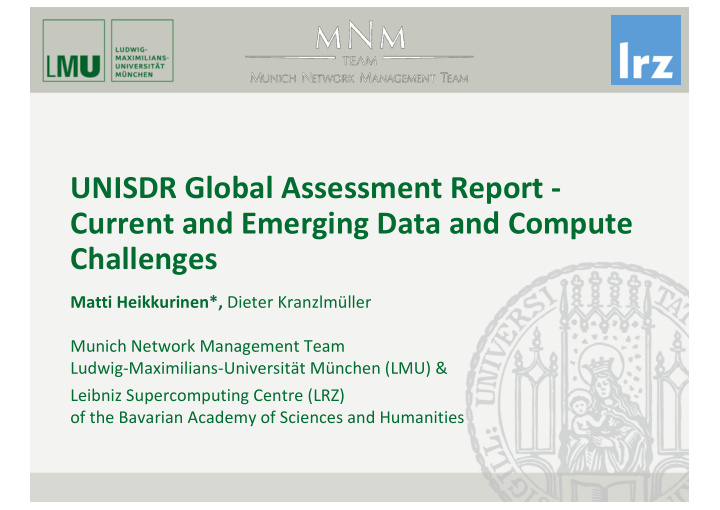 unisdr global assessment report current and emerging data