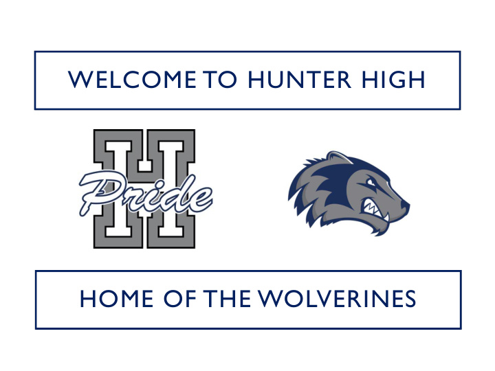 welcome to hunter high home of the wolverines