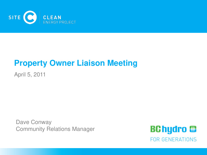 property owner liaison meeting