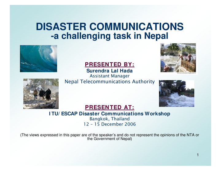 disaster communications