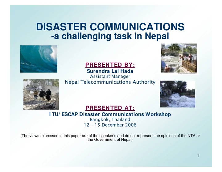 disaster communications