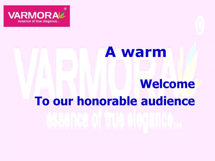 a warm