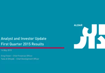 Disclaimer  This disclaimer governs the use of this presentation. You must not rely on the