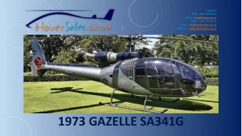 1973 GAZELLE SA341G  REF No.:  SA341-1544  PRICE:  R5 000 000 PLUS VAT  AIRFRAME:  TTAF:  5435 Hrs