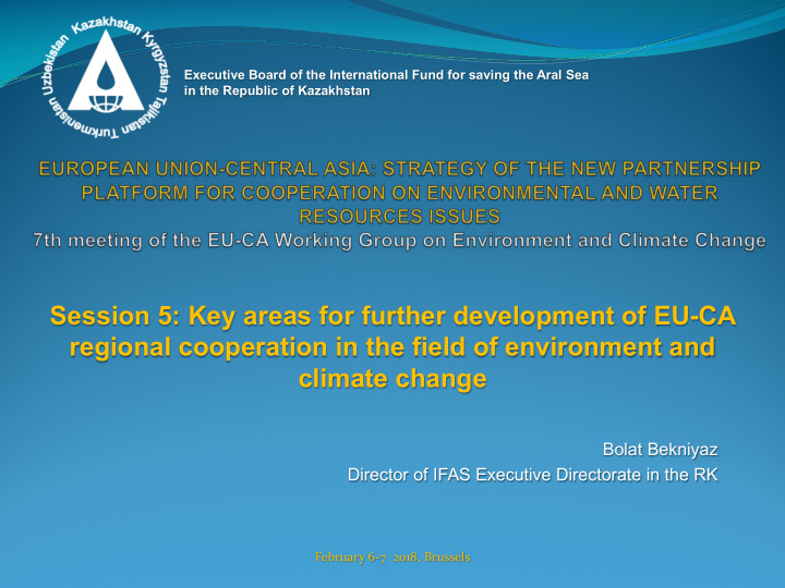 session 5 key areas for further development of eu ca