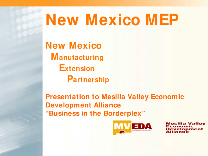 new mexico mep