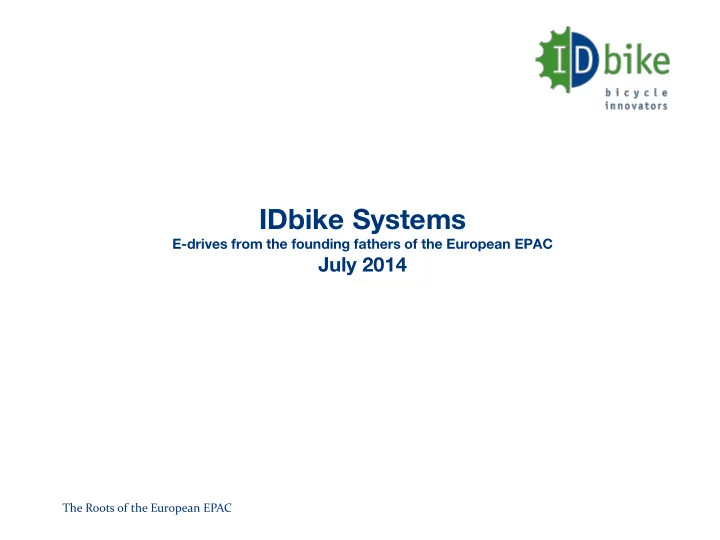 idbike systems