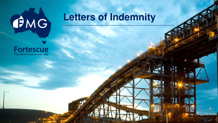 letters of indemnity bills of lading