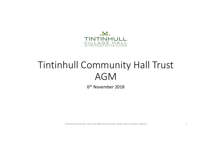 tintinhull community hall trust agm