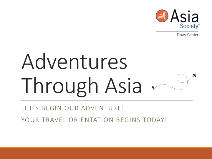 adventures through asia